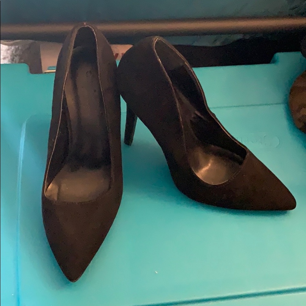 Black suede